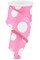 2.5" Faux Burlap Giant Polka Dot Ribbon: Light Pink & White (10 Yards)